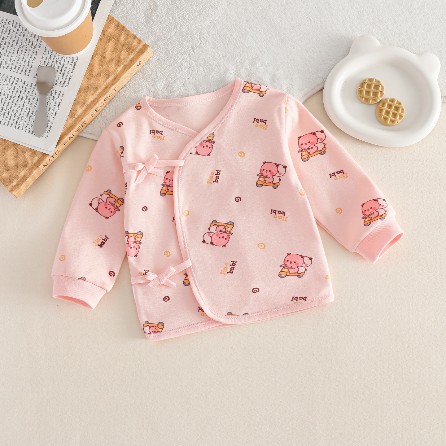 新生儿婴儿全背衣春秋A类纯棉上衣初生宝宝衣服打底衫秋衣夏季