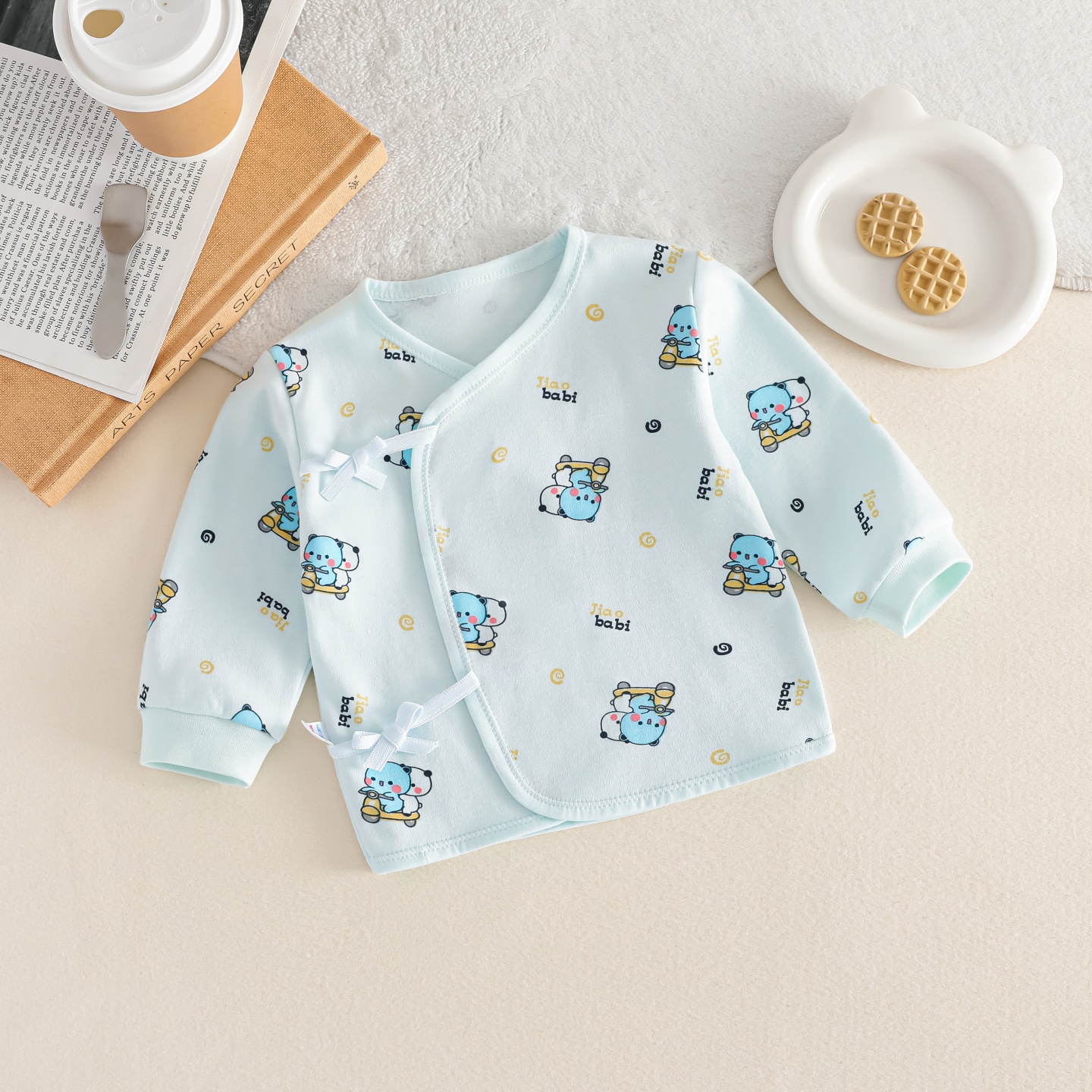 新生儿婴儿全背衣春秋A类纯棉上衣初生宝宝衣服打底衫秋衣夏季