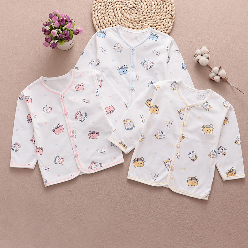 婴儿上衣纯棉秋衣单件开衫春秋男女宝宝内衣新生儿长袖打底衫衣服,童装/婴儿装/亲子装,保暖上装,淘宝优惠券,粉丝福利购,淘宝优惠卷