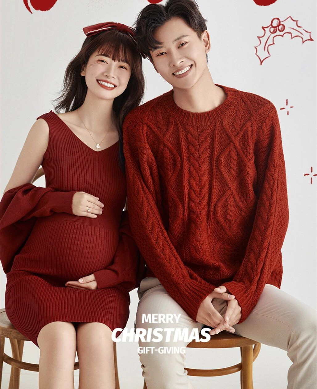 新款孕妇拍照服装情侣创意居家自拍孕妇照夫妻艺术照写真摄影道具