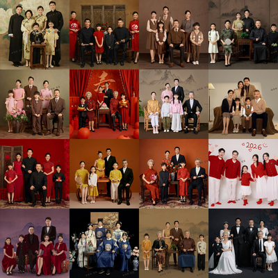 全家福2026新款摄影服装中国风