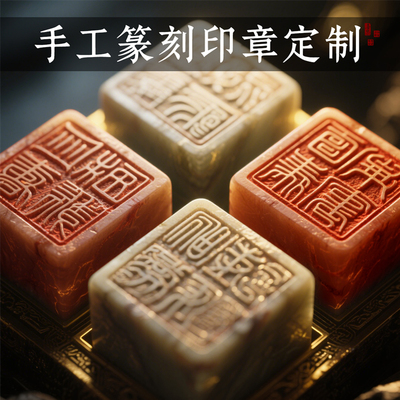手工篆刻定制天然寿山石定做姓名