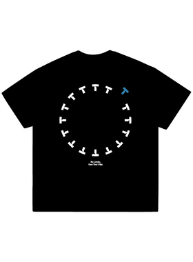 TOLI速干抑菌防螨虫短袖 国潮黑色白色情侣装圆领简约百搭半袖t袖