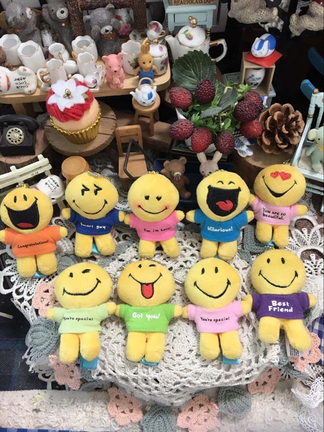 韩版 smiley笑脸表情娃娃小小挂件 高7cm  每个