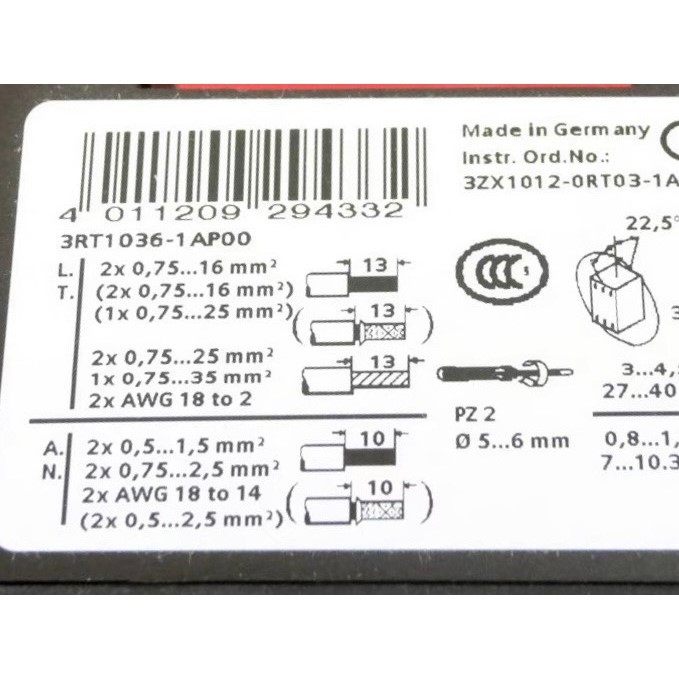 西门子全新原装接触器 3RT1036-1AP00拍前询价