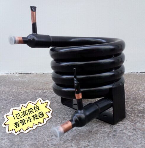 全新 1匹 套管式水冷凝器 冷热水交换器 空气能热交换器