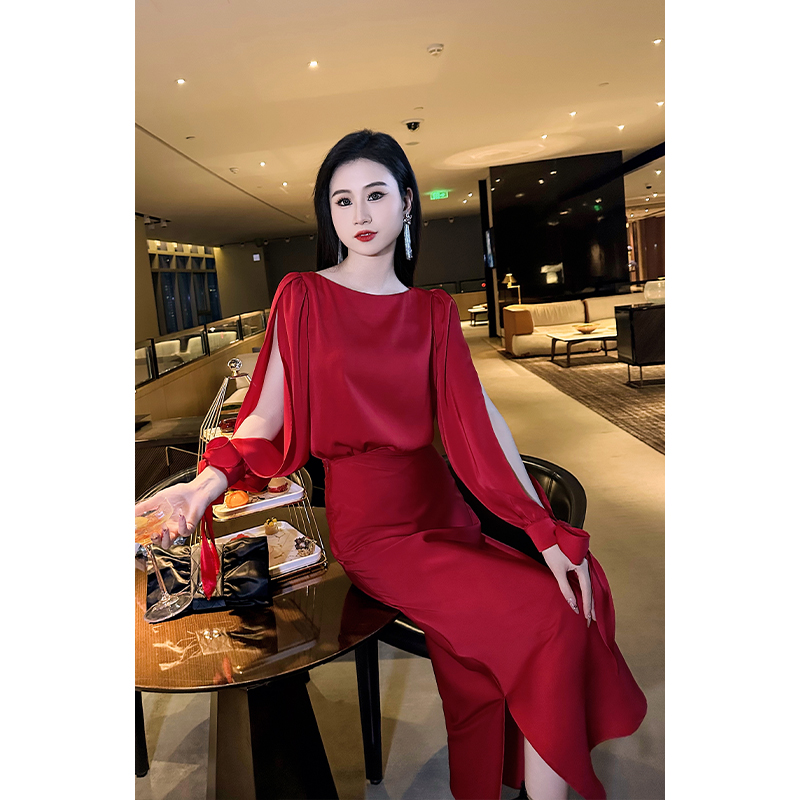 格润雅轻奢气质长袖两件套2025年新款女装小众设计感时髦洋气套装