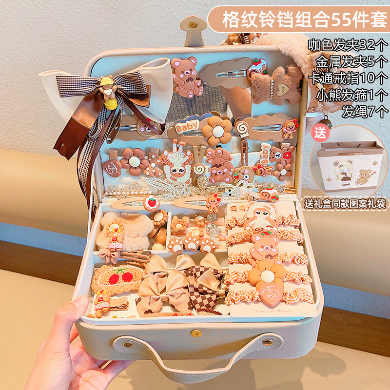 小女孩子高端实用生日礼物儿童发饰手提套礼盒女童4岁5-7女宝8十9