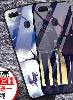 oppo F9抖音网红同款手机壳oppoa7x玻璃套f9全包防摔f9个性创意男F9抖音网红同款oppo A7x可爱ins情侣oppoF9
