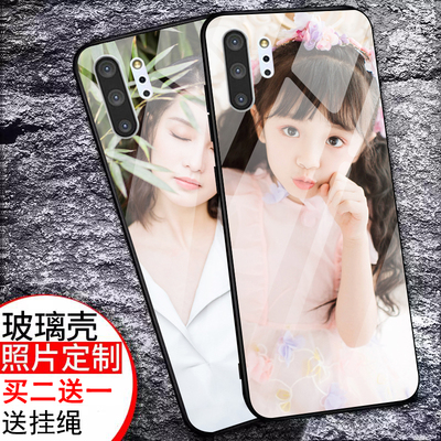 适用于三星note10pro手机壳女款玻璃时尚三星note10 pro防摔保护套硅胶情侣全包盖乐世galaxy网红男潮定制