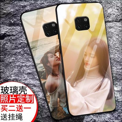 适用于华为mate20pro抖音网红同款20pro玻璃壳mate20pro保护套超薄防摔华为mate20pro镜面边个性创意流行潮牌