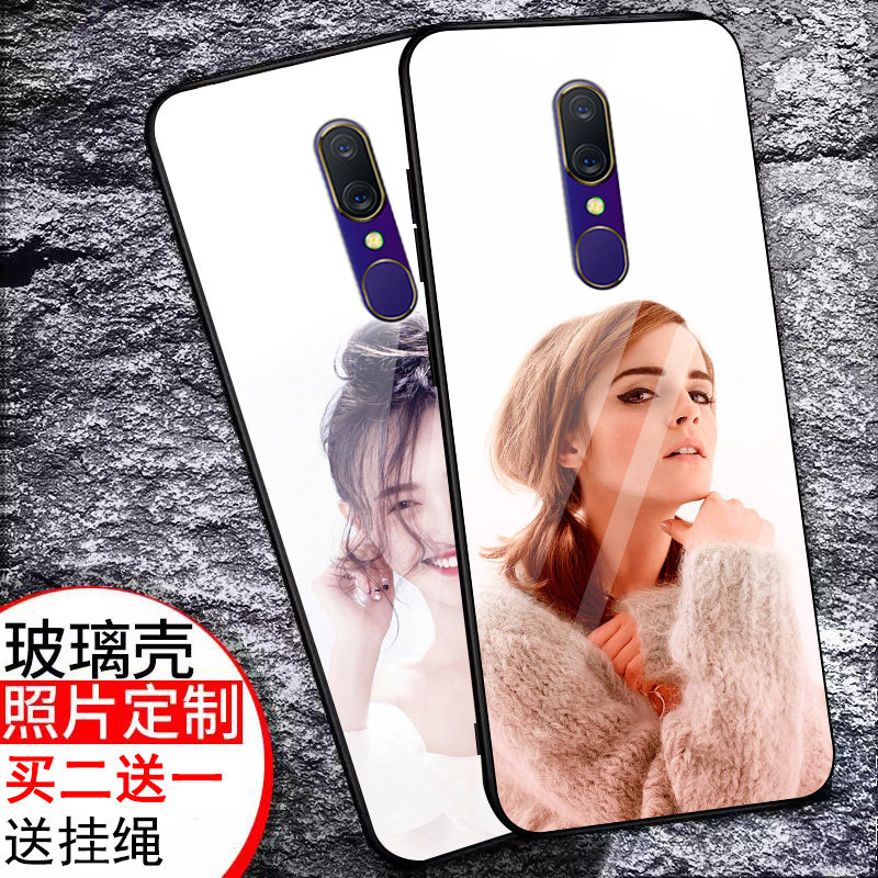 oppo a9 新款玻璃壳oppo a9保护套硅胶a9x外壳防摔男款高档个性创意潮牌全包oqqoA9定制款 手机壳