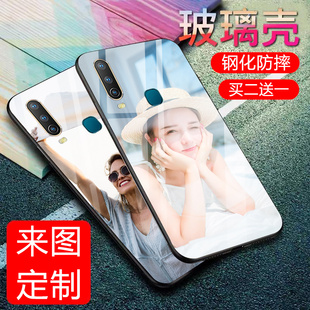 vivo y3手机壳玻璃壳镜面Y17保护壳创意个性男女新款全包潮牌情侣彩绘私人卡通可爱网红新款图案图片订制