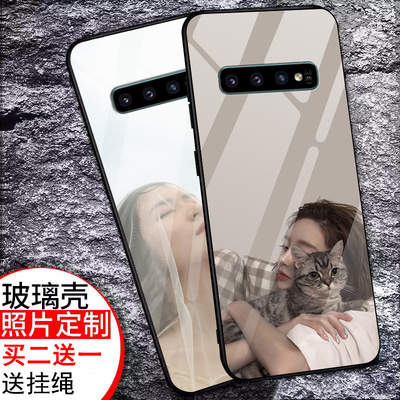 适用于三星Galaxy S10plus同款玻璃手机壳男女款SM-G9750保护套情侣s10+防摔个性来图定制高档时尚创意潮牌