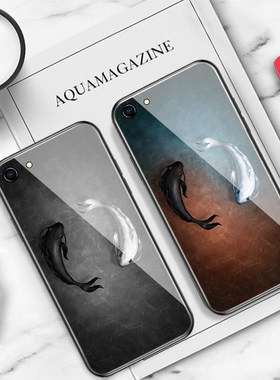 iphone11苹果iphone11promax中国风iphone11pro苹果11锦鲤太极鱼11pro好运幸运11promax女钢化玻璃镜面手机壳