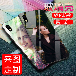 适用于三星GalaxyA10E钢化玻璃壳手机壳定制a10e抖音网红全包款定做照片