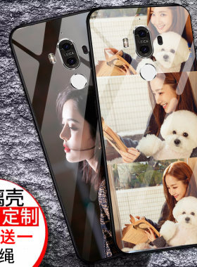 适用于华为mate9手机壳玻璃防摔后盖网红韩磨砂硬壳软边小清新个性创意潮男女款全包镜面硅胶套mate9
