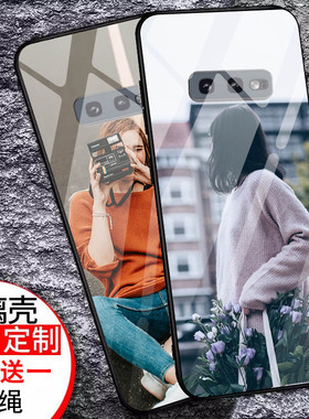 适用于抖音网红同款手机壳三星s10lite钢化玻璃玻璃小清新卡通手机套个性私人定制创意男女款潮情侣