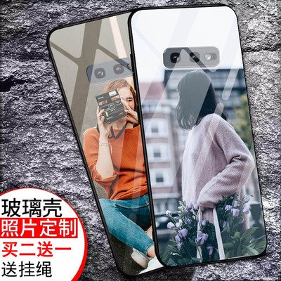 适用于抖音网红同款手机壳三星s10lite钢化玻璃玻璃小清新卡通手机套个性私人定制创意男女款潮情侣
