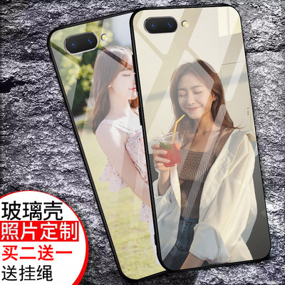 oppoa5手机壳女oppoa5玻璃壳A5m保护套镜面硅胶软边全包防摔0pp0网红可爱女款新品潮牌外壳五