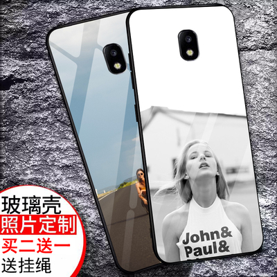 适用于三星2017版Galaxy j5欧版钢化玻璃手机壳j5pro硅胶保护j530创意清新情侣可爱潮牌新款卡通网红图案彩绘