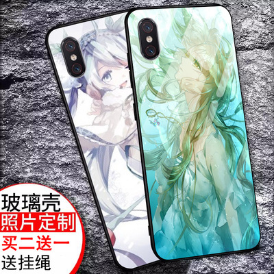 适用于小米8探索版手机壳玻璃8探索版手机套全包防摔款MI探索版外壳小清新情侣图案网红创意新款彩绘卡通潮牌