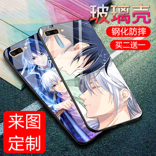 plus外壳清新潮牌可爱新款 OPPO R11 plus手机套全包防摔男款 情侣图案网红创意彩绘卡通 R11Plus手机壳玻璃R11