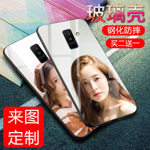 适用于三星a6 2018手机壳三星a6 2018保护套玻璃壳全包防摔男女款励志文字硬壳潮情侣挂绳网红个性创意同款