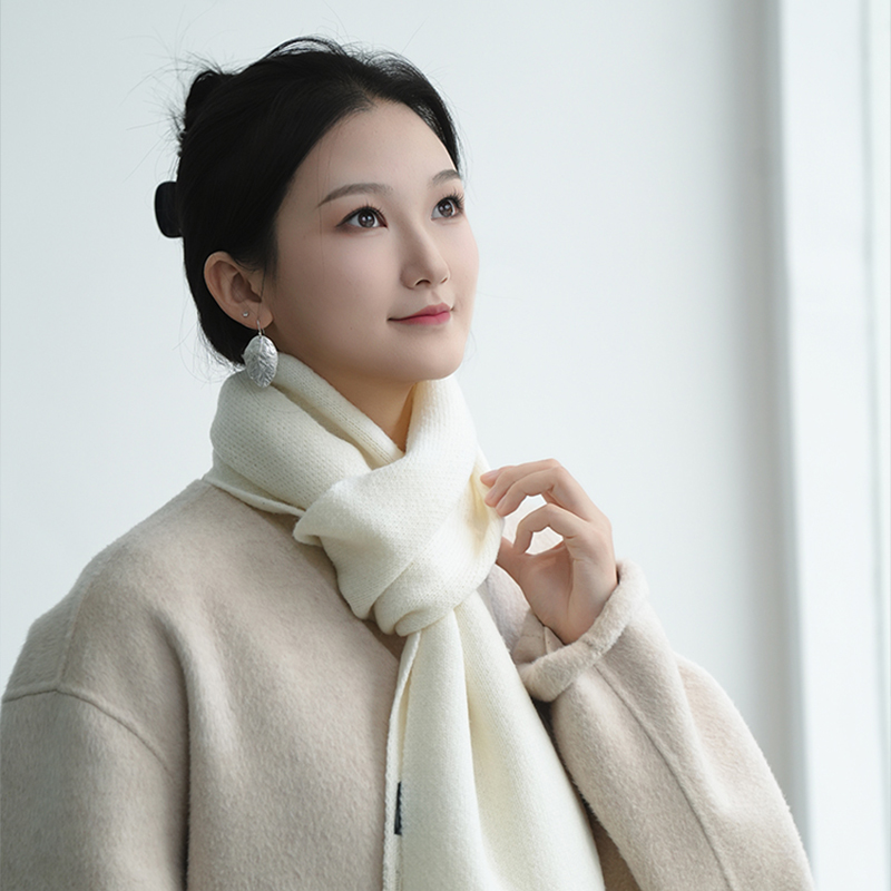 绵羊毛手工染色保暖围巾