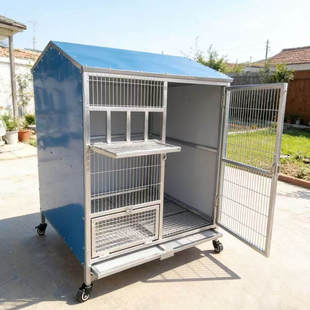 大型加厚镀锌管加密防锈防黄鼠狼可拆卸组装尖顶鸽子鹦鹉笼鸟笼