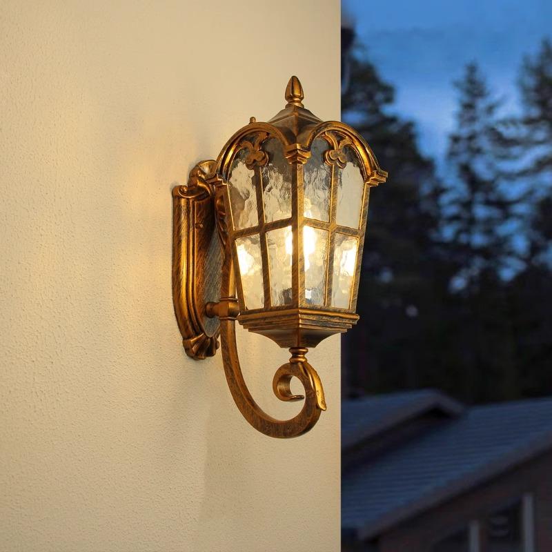 欧式美式复古壁灯客厅走廊简约LED灯室外别墅阳台防水户外过道灯