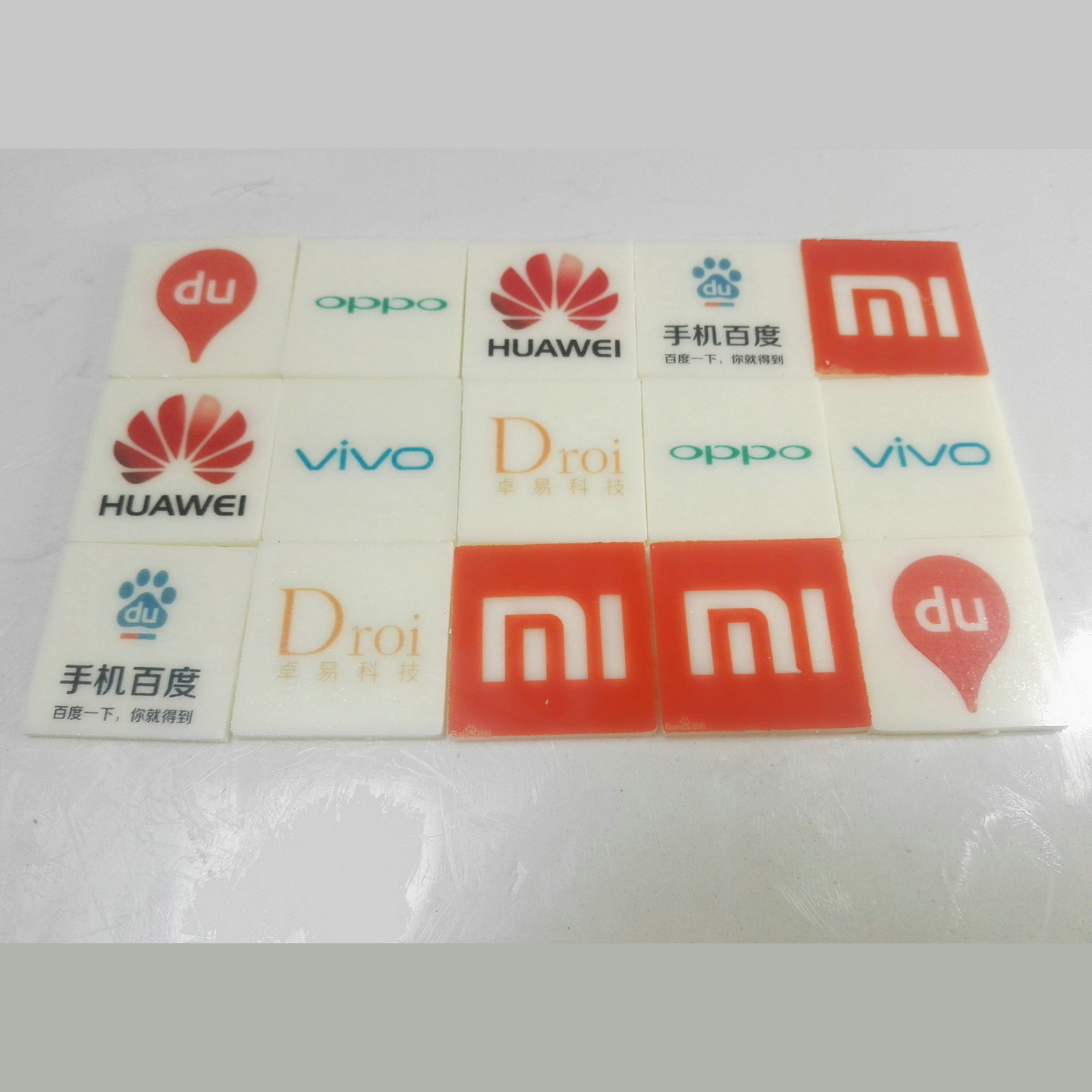 新款高端进口空白巧克力转印纸LOGO定制加厚图层蛋糕装饰片插牌