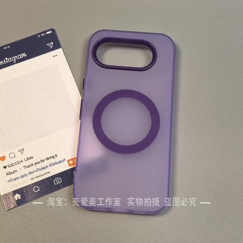 多巴胺糖果色适用于谷歌Pixel10A手机壳雾面磨砂Pixel10ProXL磁吸简约9Pro可拆镜框半透8Pro大孔ins风小清新