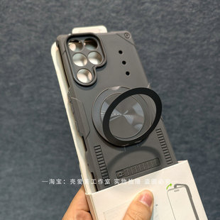 男款极简硬核风适用于红魔11pro+保护壳360度旋转支架厚重款redmagic11pro加厚防摔软壳手机壳潮酷电竞玩家