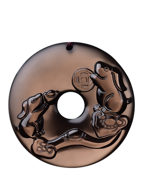 属猴人三合通宝吉贵宏神将翡翠红绳手链2026年鼠形加龙形生肖猴