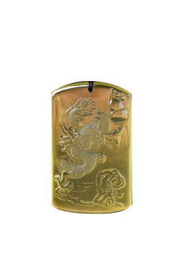黄水晶祥龙护塔吊坠玉龙吉祥物龙型龙形饰品2026年生肖鼠佩戴
