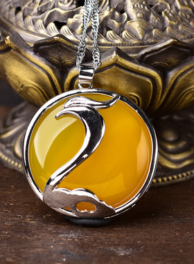 2026丙午马年十二生肖属龙狮威堆金吊坠岫玉吊坠男女项链吉祥物