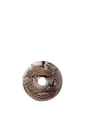 黑曜石龙凤平安扣项链女凤凰吊坠