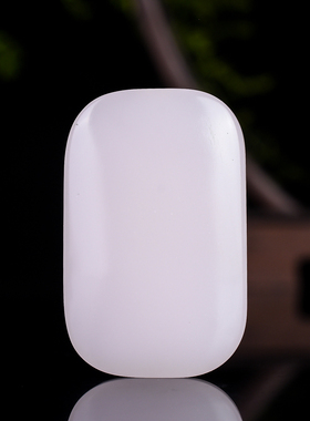 玉器新疆和田白玉挂件无事牌男款挂坠项坠玉牌男女款