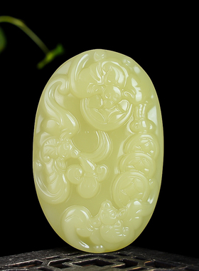 玉器新疆和田玉青白玉把件玉蝙蝠在眼前手把件手玩件腰挂件老坑