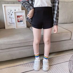 2025夏季 外穿休闲热裤 韩版 时尚 中大童弹力紧身裤 女童高腰百搭短裤