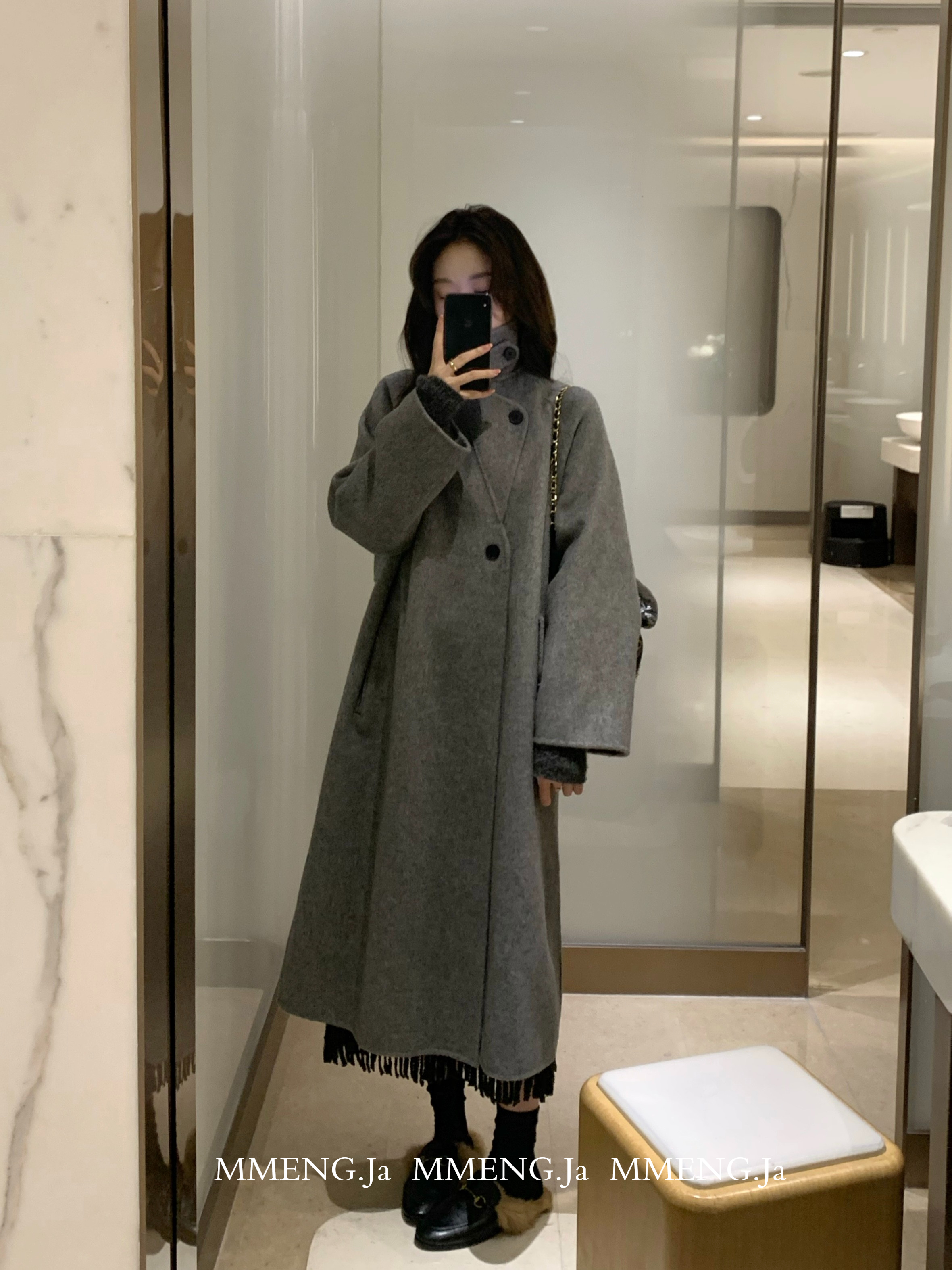 女士秋冬外套宽松大衣