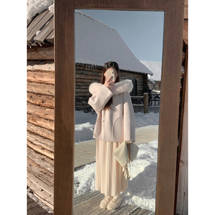 萌萌Ja 迷迭旋律~两色气质温柔半身裙松紧高腰显瘦A字百褶裙长裙