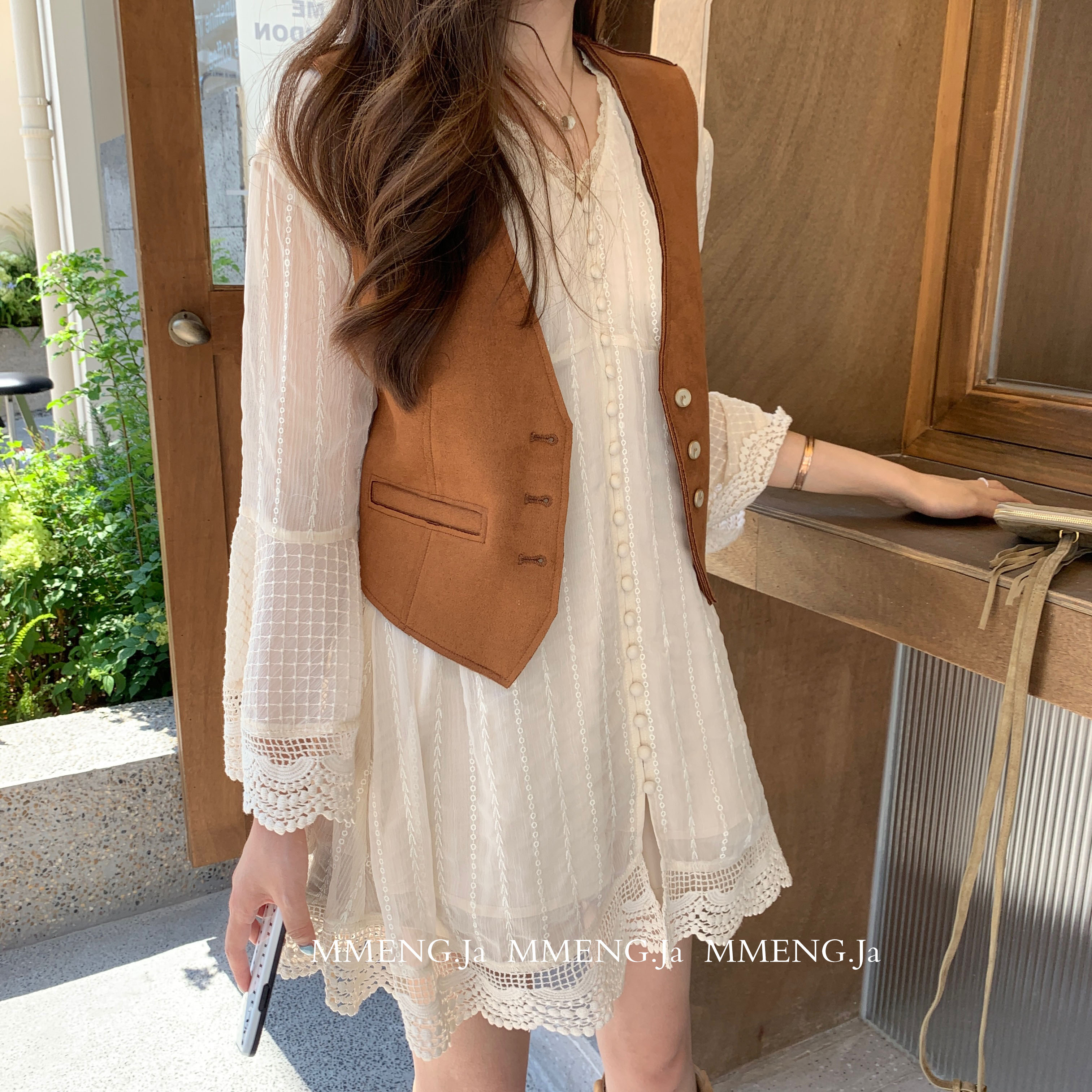 单排扣复古短款波西米亚马夹爆款