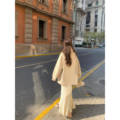 萌萌Ja两色鱼尾裙针织长裙半身裙