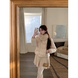 萌萌Ja 初雪限定~两色收腰三防90白鸭绒羽绒服短款上衣保暖外套冬