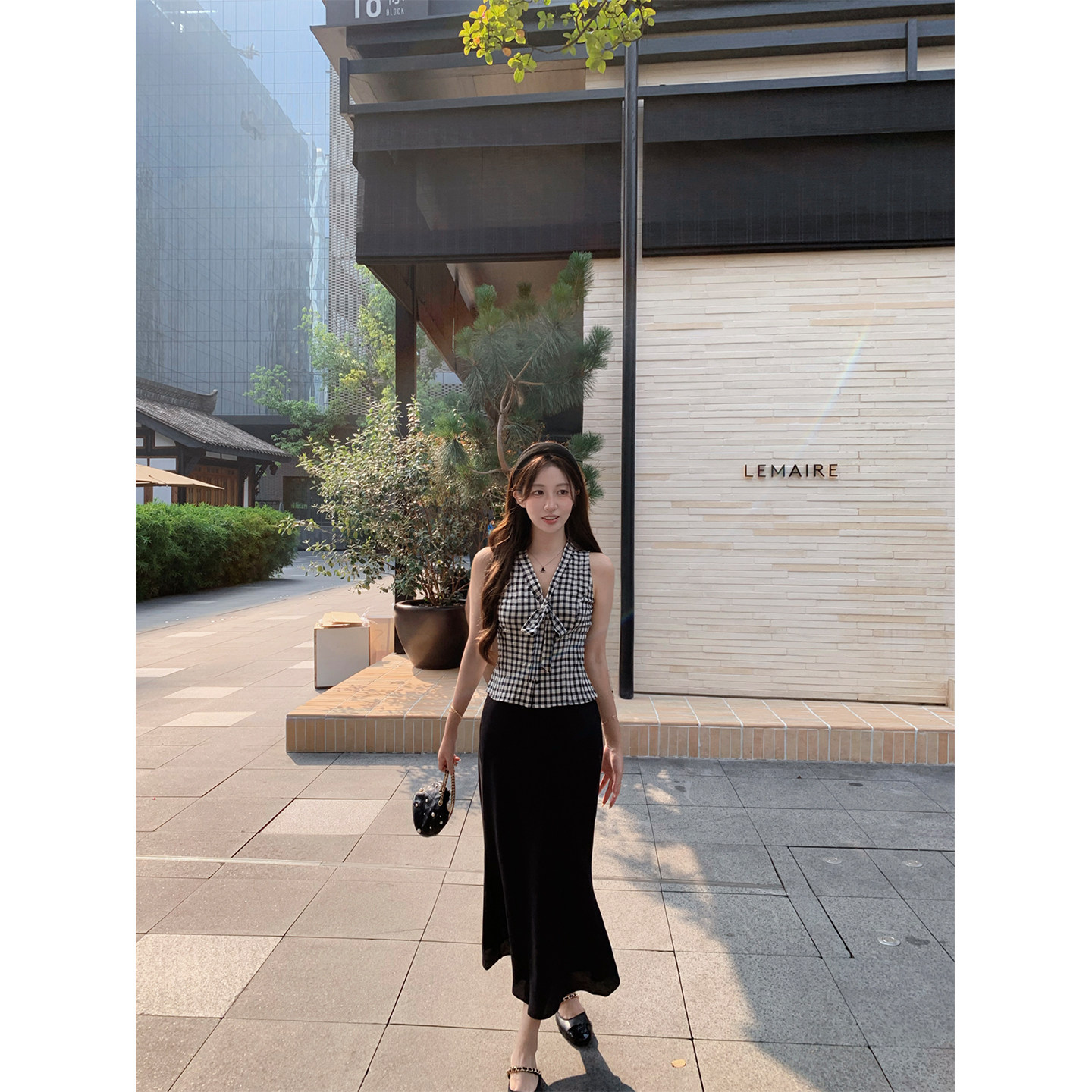 萌萌Ja 旖旎公岛~两色气质高腰显瘦一步裙长款休闲通勤鱼尾半身裙
