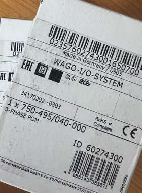 wago万可模块750-495040-000，议价