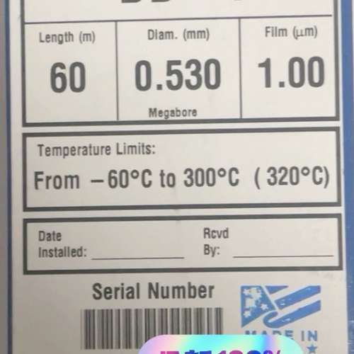 （议价)安捷伦DB-1气相色谱柱，货号：125-106J，规格：60