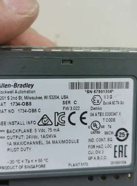 ab模块1734-ob8未上机。议价